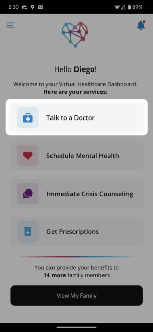 Main-Screen-Talk to a Doctor